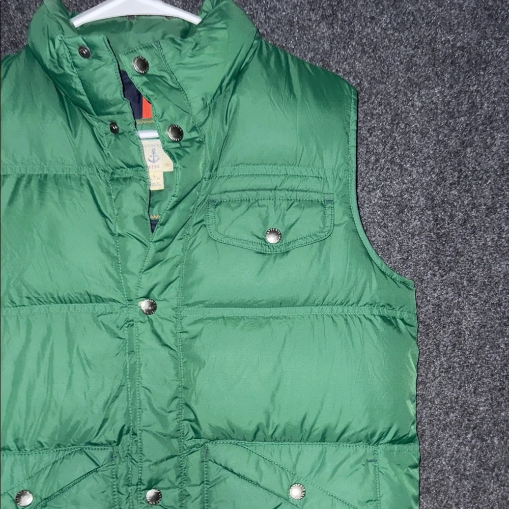 Lands' End Kids Green Puffer Vest